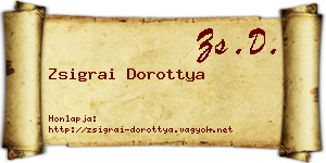 Zsigrai Dorottya névjegykártya