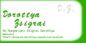 dorottya zsigrai business card